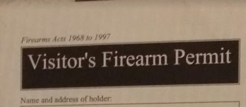 British Visitors firearm permit