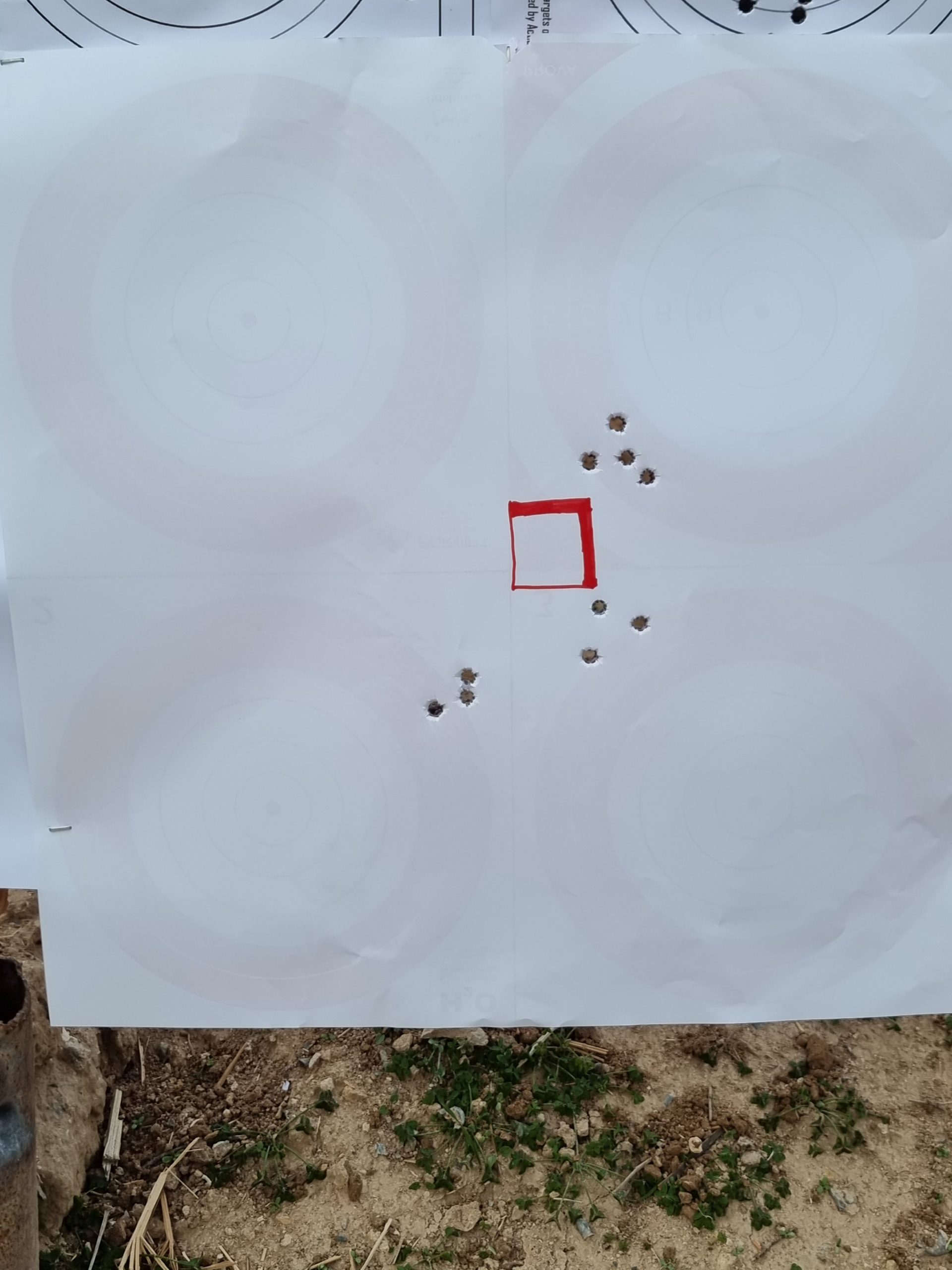 Rifle load testing groups at 300 metres