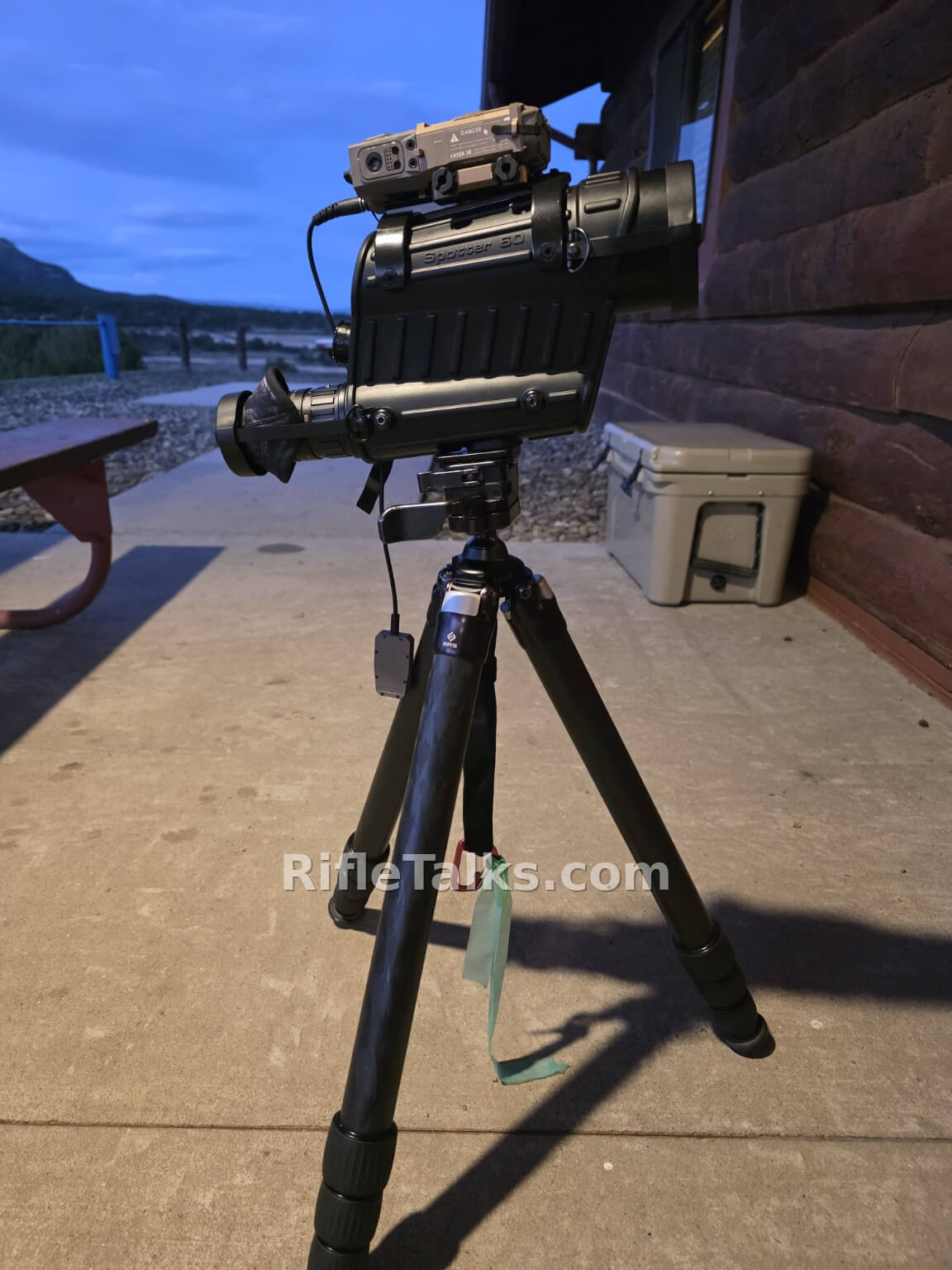 Maztech X4-LRF-15K laser rangefinder during RifleTalks testing in Raton, New Mexico