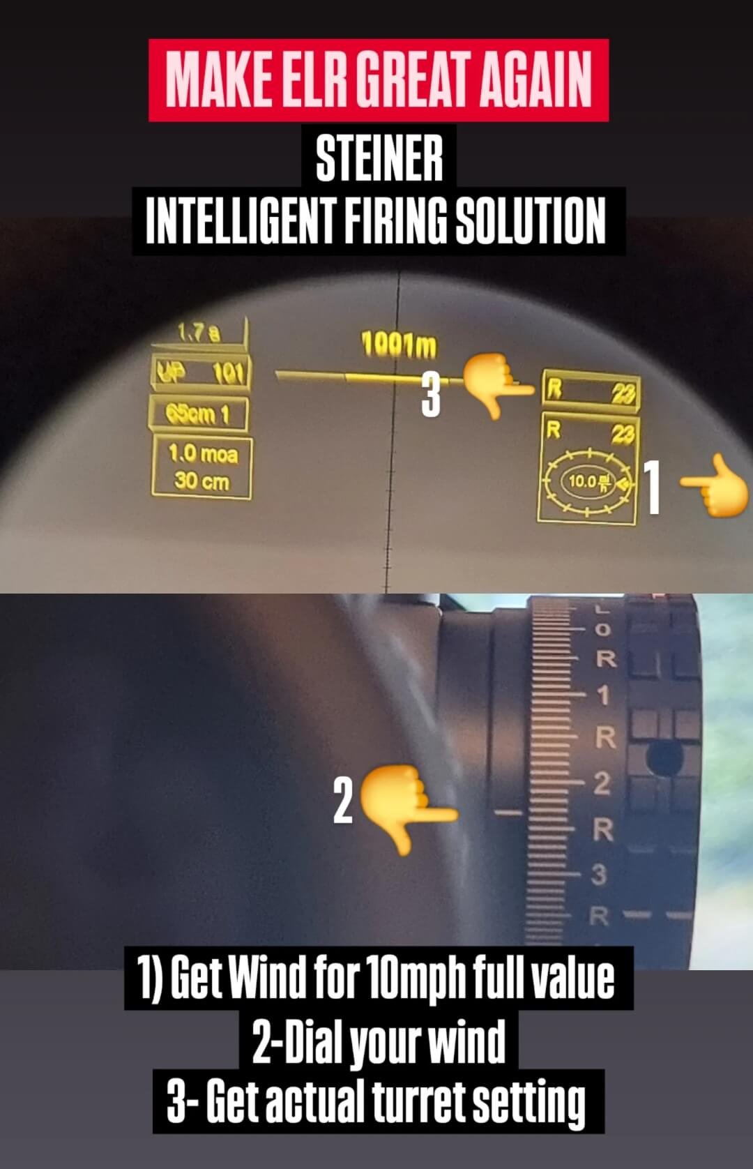 STEINER IFS 4-28x56 turret and HUD