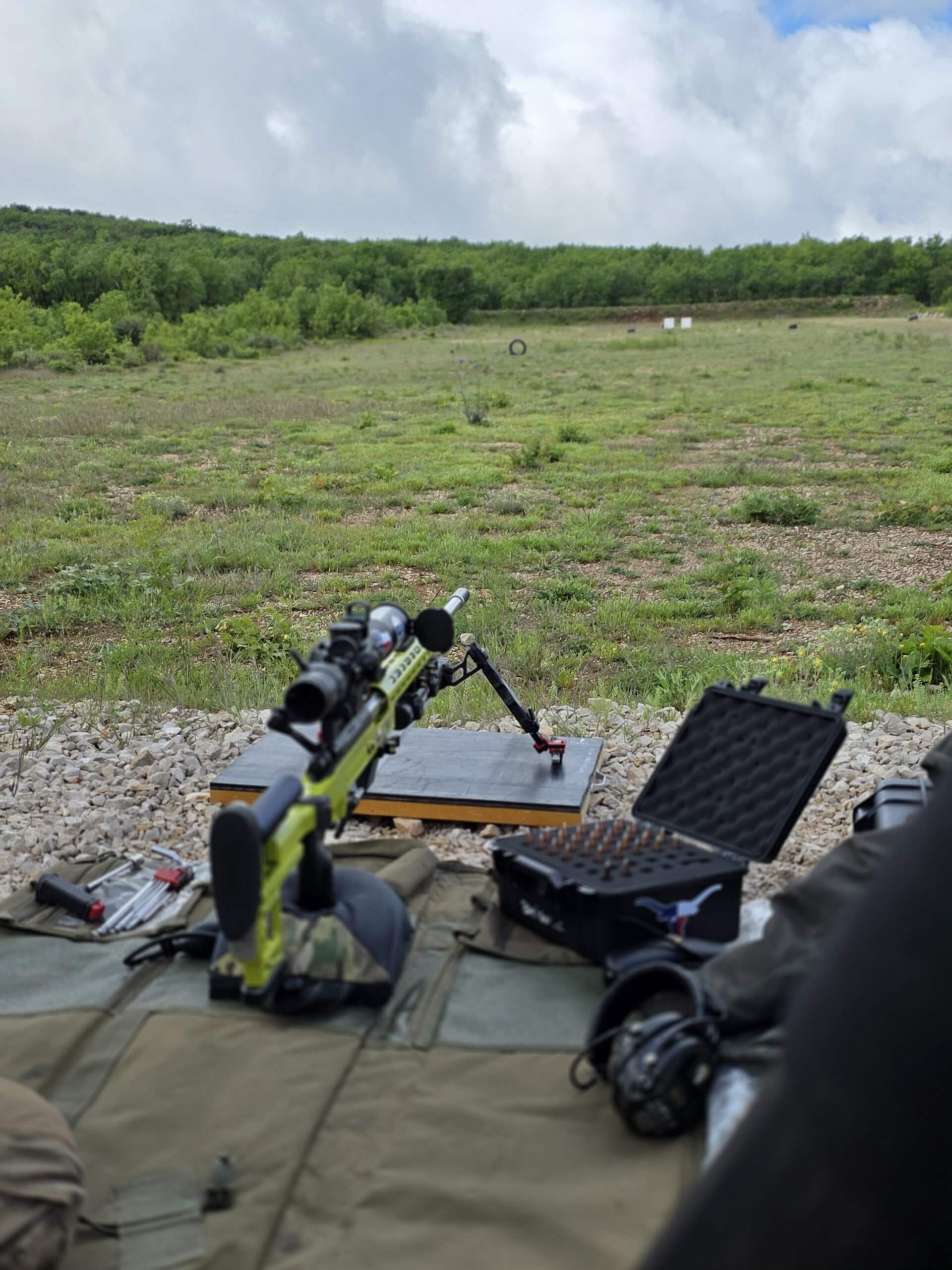 Chris Battison's 33XC rifle during zeroing in France