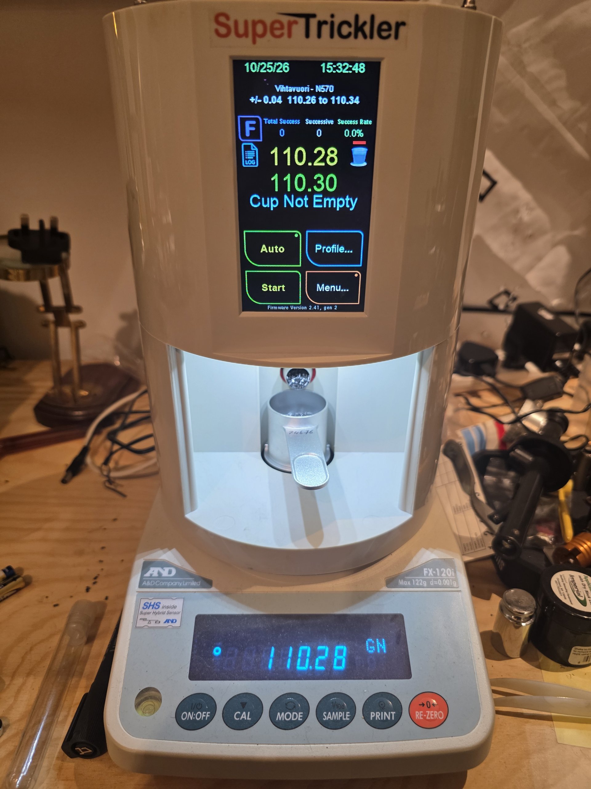 SuperTrickler and A&D scale for precise 33XC powder charges