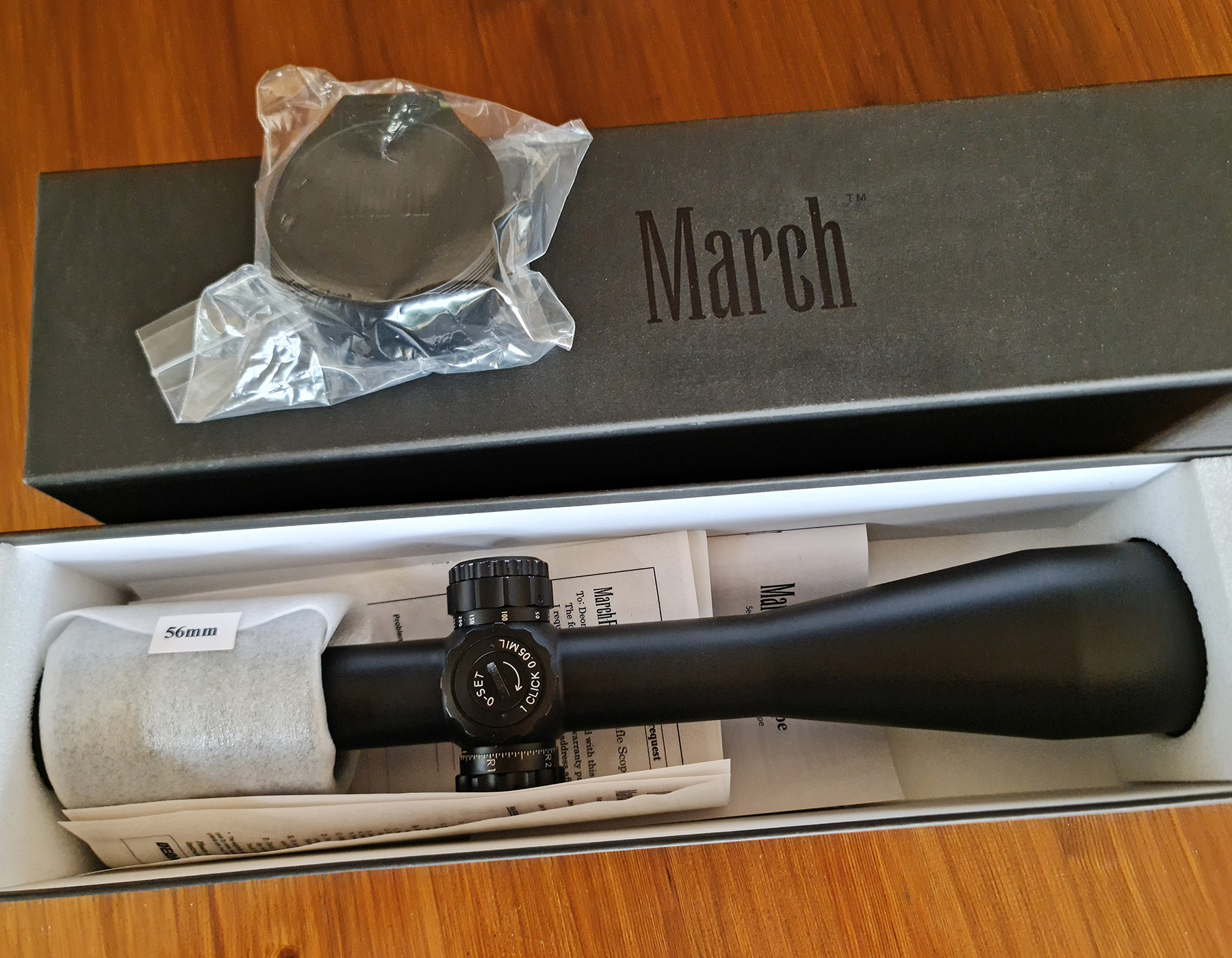 March FX 5x-40×56 FFP Scope (0.05MIL, Illuminated FML-1 Reticle)